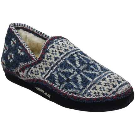 NORDIKAS 200 TEIDE azul marino - Zapatillas de casa para mujer en lana y borrego y suela en ante