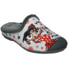 Zapatillas de casa para mujer abiertas con dibujo de flamenca