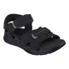 Skechers 229097 negro - Sandalias para hombre con cierre de velcro y plantillas