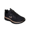 Skechers 12615 negro con borde dorado - Zapatillas de cordones con plantilla de gel