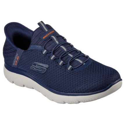 Skechers 232457 azul marino - Zapatillas para hombre con cierre a traves de elasticos sin cordones