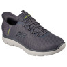 Skechers 232457 gris - Zapatillas para hombre con cierre a traves de elasticos sin cordones