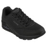 Skechers 52458 negro con la suela negra - Zapatillas de cordones para hombre con camara de aire