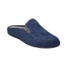 Zapatillas de casa para hombre en rizo azul marino con la puntera cerrada y plantilla extraible