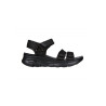 Sandalias Skechers 119305 negro - Sandalias con pequeña plataforma y cierre de velcro supercomodas