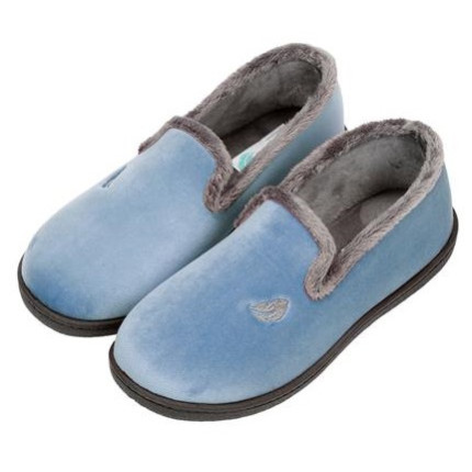 Zapatillas de casa para mujer cerradas en suapel con plantillas plumaflex ultraacolchadas en color azul jeans