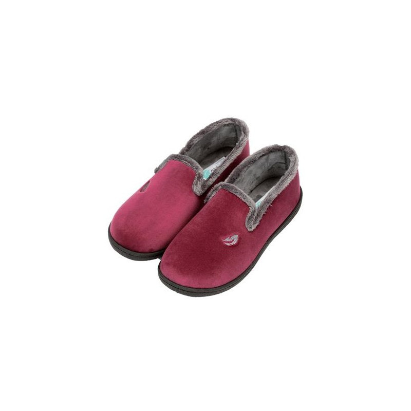 Zapatillas de casa para mujer cerradas en suapel con plantillas plumaflex acolchadas en color granate