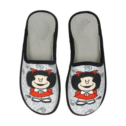 Zapatillas de estar en casa para mujer con dibujo de Mafalda