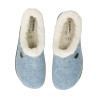 Zapatillas de casa para mujer en paño jaspeado con plantillas plumaflex en color azul claro