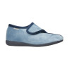 Zapatillas de casa con cierre de velcro en paño azul claro