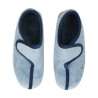 Zapatillas de casa con cierre de velcro en paño azul claro