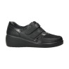 MYSOFT 513 NEGRO - Zapato de velcros con cuña de goma