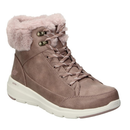 Skechers 144178 malva - Botas cordones microfibra sintética, forro pelo, plantilla gel