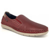 Luisetti 29505 granate - Mocasín calado para hombre de piel