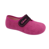 Zapatillas de casa cerradas de primavera en rizo en violeta