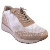 Treintas 4163 beige - Zapatos en tela de tonos marrones con cordones elásticos