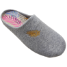 Zapatillas de casa de primavera para mujer fabricadas en algodon tipo chandal color gris