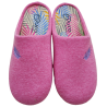 Zapatillas de casa de primavera para mujer fabricadas en algodon tipo chandal color fuxia