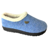 Zapatillas de casa cerradas con fabricacion Plumaflex para mujer, plantilla de gel, paño azul claro