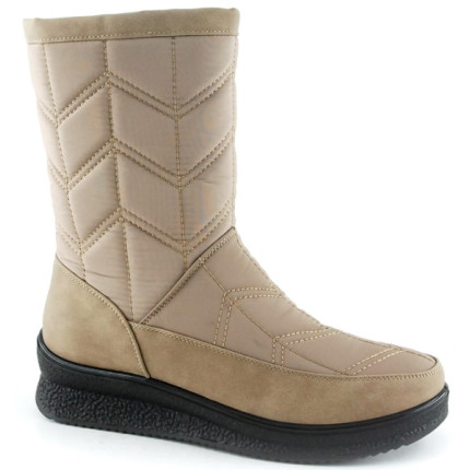 AMARPIES 25349 camel - Botas para mujer con mezcla de materiales