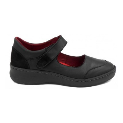 Erase 15018 negro - Zapatos en piel con cierre de velcro