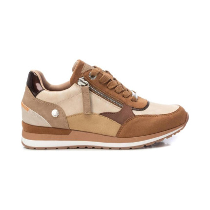 XTI 171503 camel - Zapatillas de piezas para mujer con cierre de cremallera