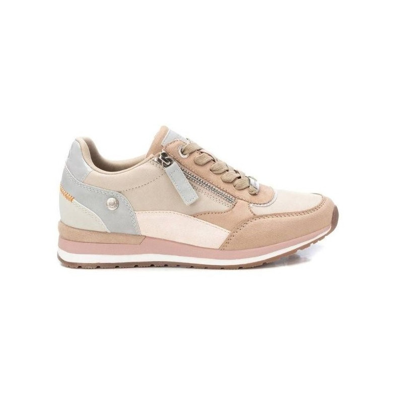 XTI 171503 beige - Zapatillas de piezas para mujer con cierre de cremallera