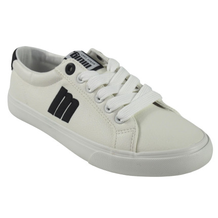 Mustang 60142 blanco y negro - Zapatillas de cordones para mujer