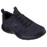 Skechers 232697 negro. Zapatillas para hombre con cierre de elasticos sin cordones