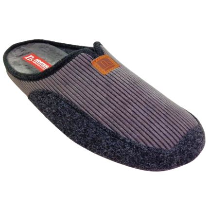 Norteñas 19-129 gris Zapatillas abiertas de talón en pana color gris, plantillas extraíbles