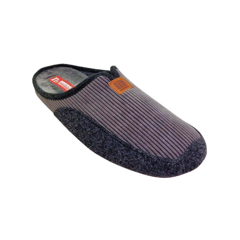 Norteñas 19-129 gris Zapatillas abiertas de talón en pana color gris, plantillas extraíbles