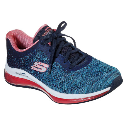 Skechers 149042 azul - Zapatillas de cordones de mujer con cámara de aire