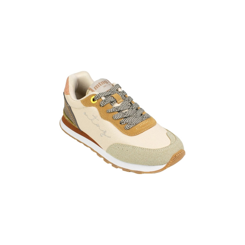 Mustang 60439 arena - Sneakers zapatillas de cordones de mujer