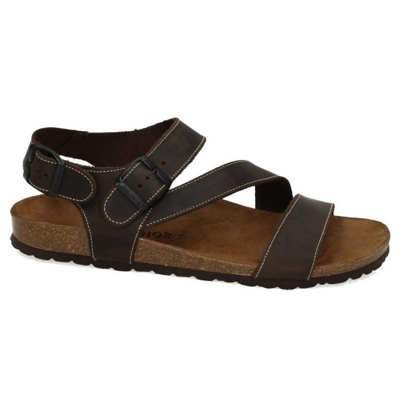 Interbios 9557 moka - Sandalias para hombre de piel