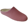 Zapatillas de casa de mujer para primavera fabricadas en tela rosa