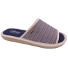 Cabrera 2364 azul - Zapatillas de casa para mujer de rayas