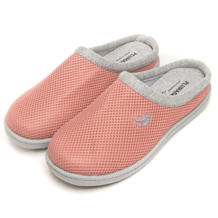 Plumaflex rosa - Zapatillas de casa de puntera cerrada de primavera en tela