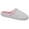Isotoner 90256 gris - Zapatillas de casa para mujer con plantillas ergonómicas y flores bordadas