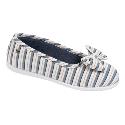 Isotoner 97397 - Zapatillas de casa bailarinas Mujer Rayas marineras