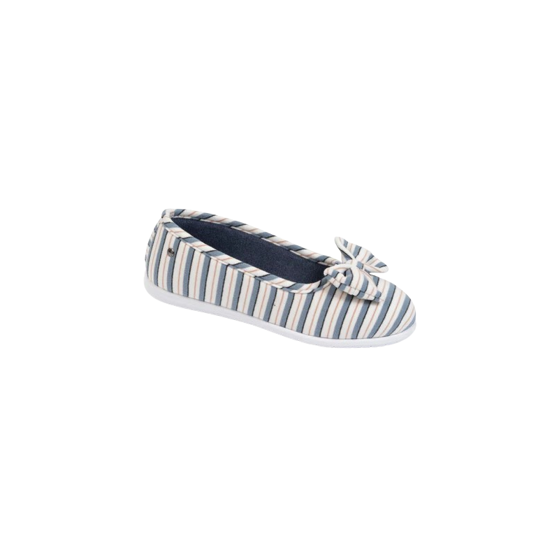 Isotoner 97397 - Zapatillas de casa bailarinas Mujer Rayas marineras