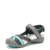CHIRUCA PALMERA 01 gris - Sandalias en textil, ajuste triple velcro, entresuela de phylon y planta de goma.