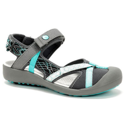 CHIRUCA PALMERA 01 gris - Sandalias en textil, ajuste triple velcro, entresuela de phylon y planta de goma.