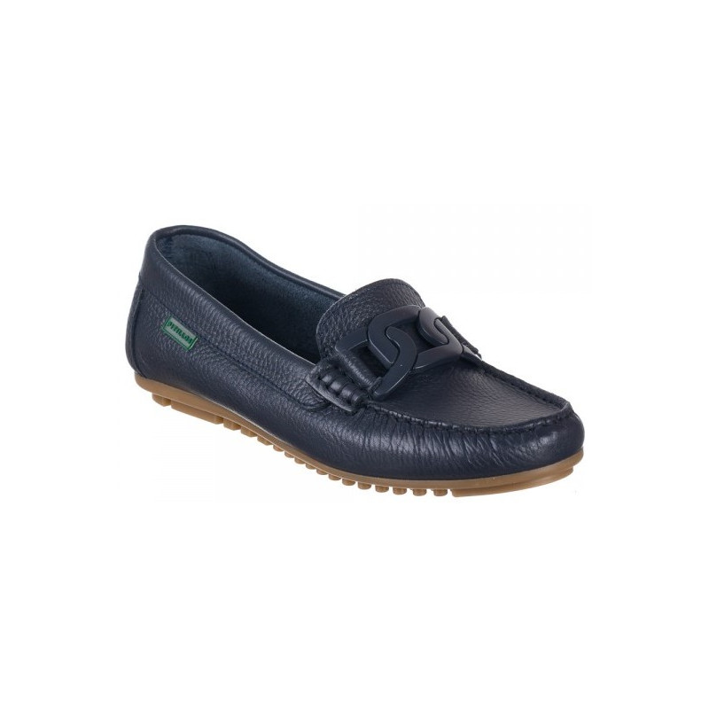 Pitillos 3810 azul marino - Mocasín tipo conductor en piel con adorno metálico