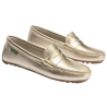 Pitillos 3812 oro - Mocasín tipo conductor en piel con adorno metálico