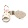 PITILLOS 5690 ORO - Sandalias para mujer de piel y tacón