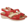 SUAVE 3263 ROJO - Sandalias de piel con plantilla anatómicas