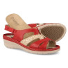 SUAVE 3263 ROJO - Sandalias de piel con plantilla anatómicas