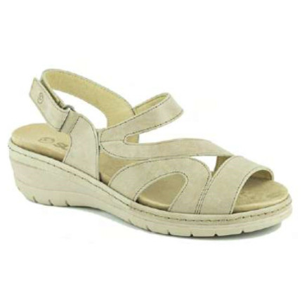 SUAVE 3266 BEIGE - Sandalias para mujer de piel con plantillas anatomicas