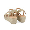 MUSTANG 59553 NATURAL - Sandalias con cuña de yute