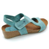 Interbios 5316 azul jeans - Sandalias de piel con cuña y cierre de velcro